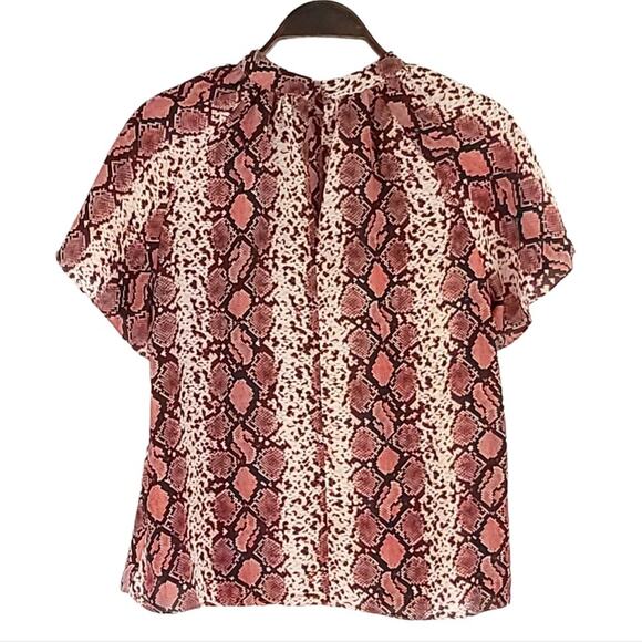 Sunday In Brooklyn Short Sleeve Snake Blouse - Picture 5 of 10